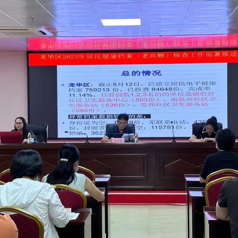 龙华区召开居民健康档案（老、高、糖）核 查工作部署推进会议