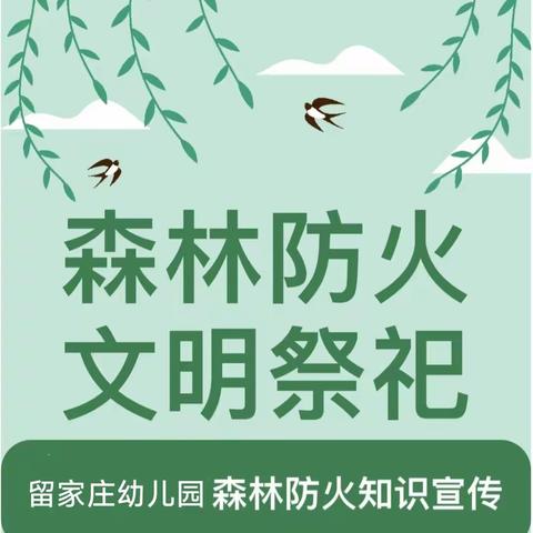 【森林防火 文明祭祀】留家庄幼儿园森林防火安全知识宣传