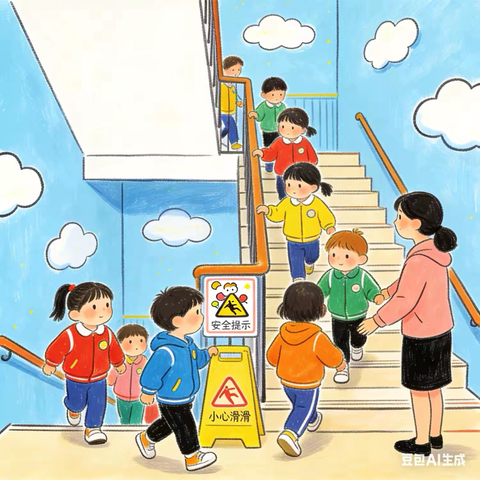 【安全演练】“梯”升安全力，快乐成长“不”着急”—垦利区书香幼儿园开展安全上下楼梯教育暨演练活动