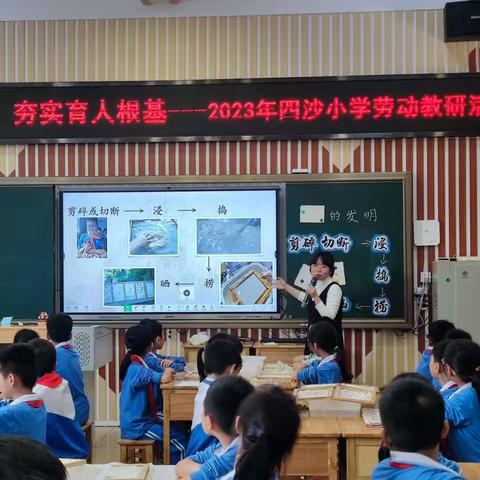 落实劳动育人 夯实劳动根基     ——2022-2023学年横栏镇中小学劳动教研活动在四沙小学举行