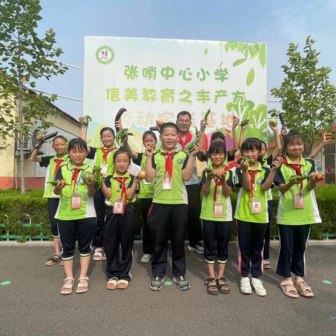 张哨中心小学组织学生开展校内外劳动实践基地主题教育活动