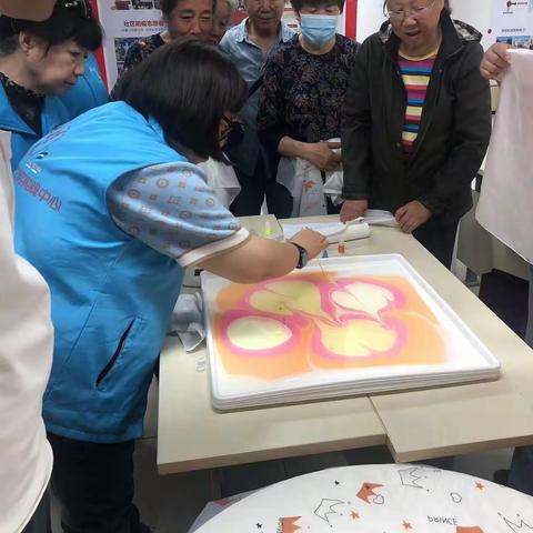 【社区动态】国际关系学院社区开展水拓画丝巾制作活动