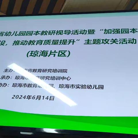 2024年全省幼儿园园本教研视导活动暨“加强园本教研团队建设，推动教育质量提升”主题攻关活动