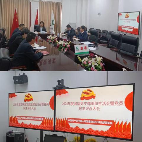 中共中国人寿温宿党支部召开2024年组织生活会暨党员民主评议会
