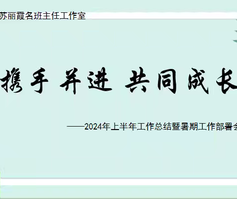 携手并进，共同成长 ——苏丽霞名班主任工作室2024年上半年工作总结暨暑期工作部署会