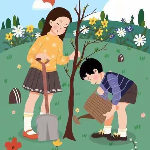 白团镇樊庄小学3.12植树节活动“创造绿色，拥抱绿色”