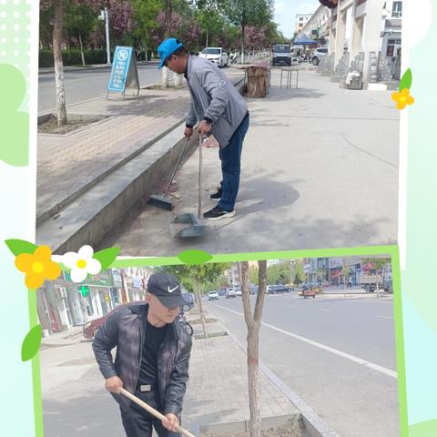 八十一团昌盛社区党支部开展环境卫生整治活动