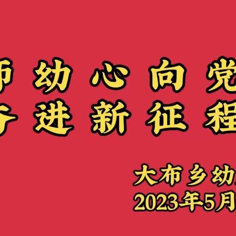 “师幼心向党      奋进新征程”      大布乡中心幼儿园我心向党系列活动