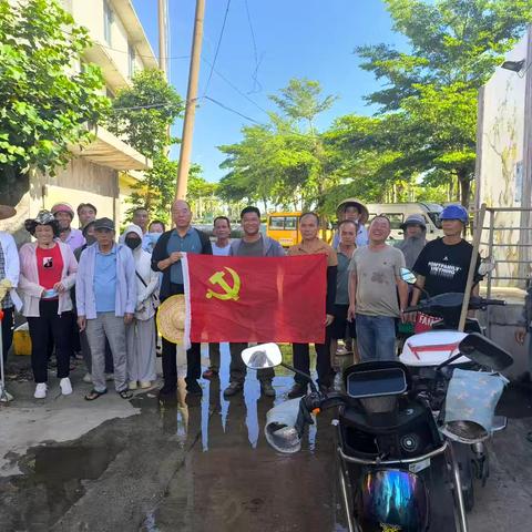 东和村委会组织开展环境卫生整治暨翻盆倒罐防蚊灭蚊行动