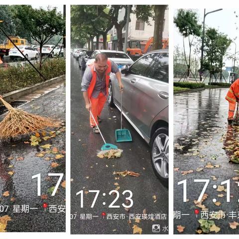 雨中坚守，雨后清淤—以雨为令，全面开展雨后道路清淤工作