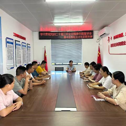 立才社区团支部召开学习贯彻党的二十届三中全会精神专题宣讲会