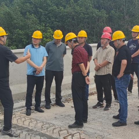 公路建设公司党委副书记、总经理、副董事长张兴波一行到勐关项目检查指导工作