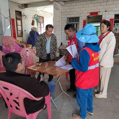 三家镇岭村网格员下村开展城乡居民医疗保险宣传