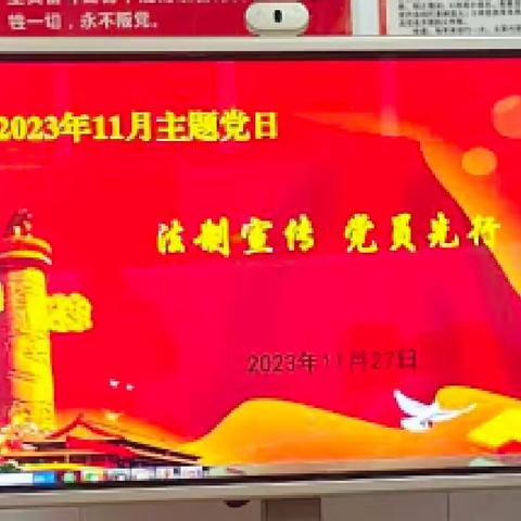 法制宣传  党员先行——洛龙区第一实验小学隋唐城分校11月主题党日活动