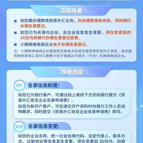 无需跑外汇局，6月1日起，企业名录登记可在我行办理啦！