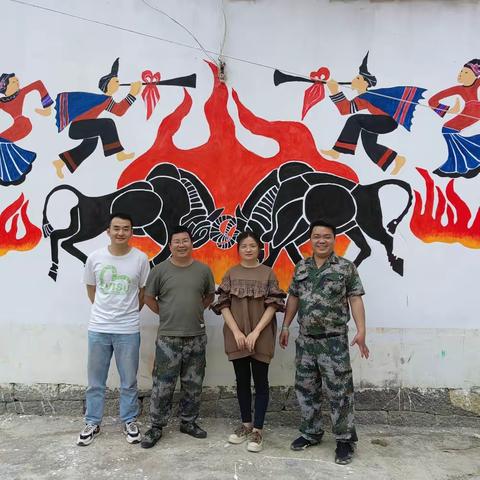 擘画乡村振兴画卷 擦亮乡村最美底色——广南县城区第一小学校手绘墙为美丽小阿章增色添彩