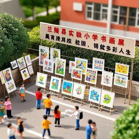 【全环境立德树人】美育浸润校园 铸就多彩人生——2025年兰陵县实验小学第十一届校园文化艺术节书画展