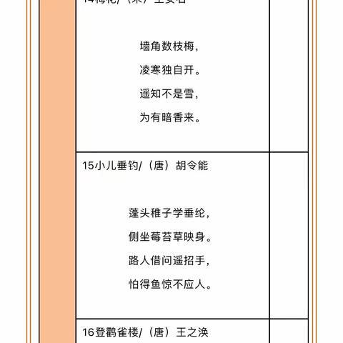 统编教材《必背古诗文》经典诵读———文昌市会文中心小学二年级暑假特色作业