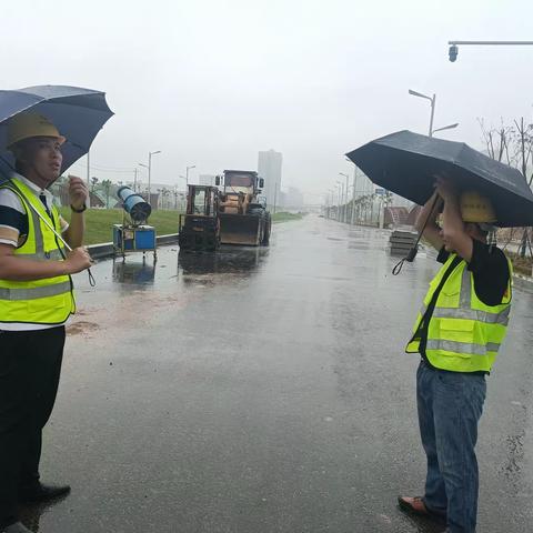 广州路东延项目针对雷雨天气开展安全生产隐患大排查