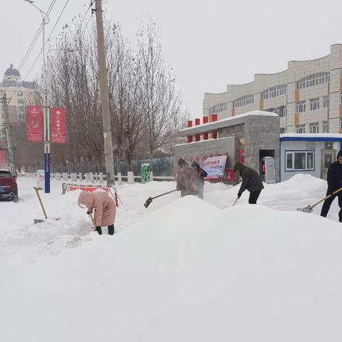 齐心协力清冰雪 师生出行保畅通 ——勃利四中党支部开展清冰雪活动