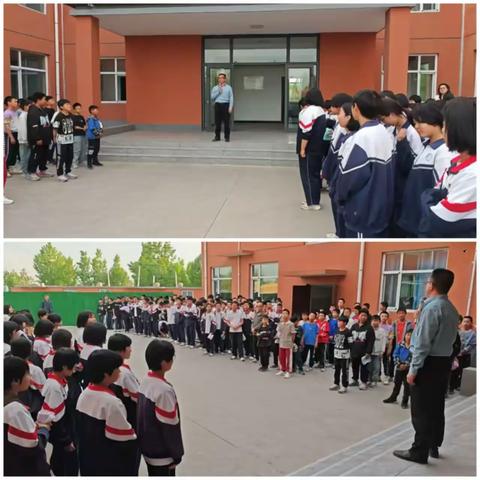 洪河屯乡第二初级中学住校生消防安全逃生演练