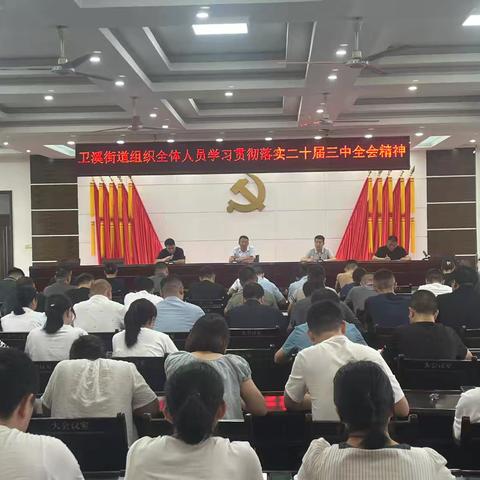 卫溪街道：掀起学习宣传贯彻党的二十届三中全会精神热潮