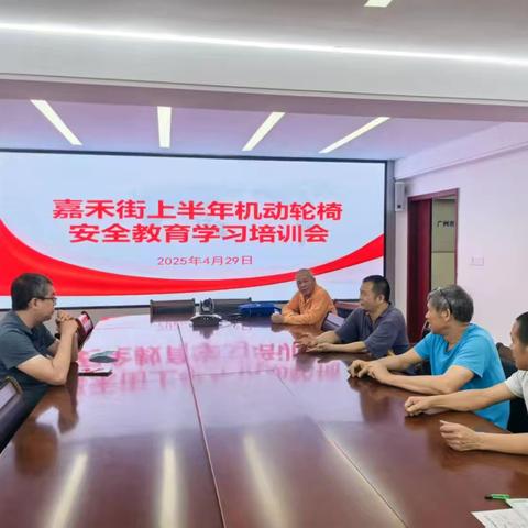 嘉禾街残联开展2025年上半年残疾人机动轮椅车安全教育培训