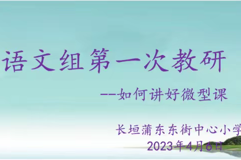 {长垣蒲东东街小学}共同学习，助力成长，共谱教研新美篇