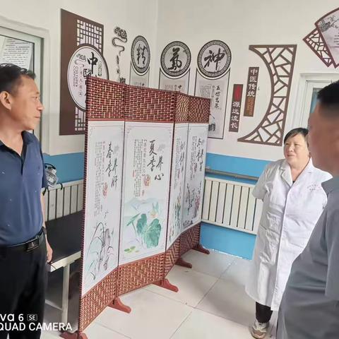 局领导张兴旺同志督导检查石门门诊部中医阁建设工作