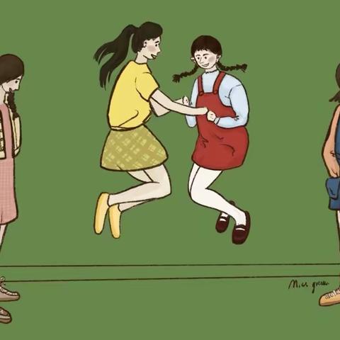 渝开附属幼儿园黄果大二班4月特色活动《欢乐跳皮筋》