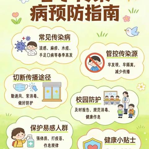 启智幼儿园春季传染病预防温馨提示