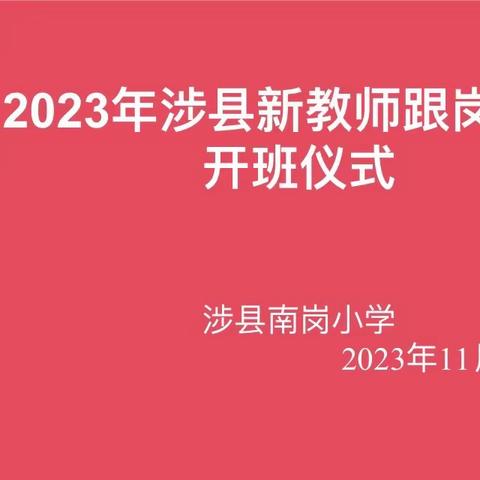 跟岗培训促成长 踔厉奋发逐梦想 —涉县南岗小学2023年新入职教师跟岗培训