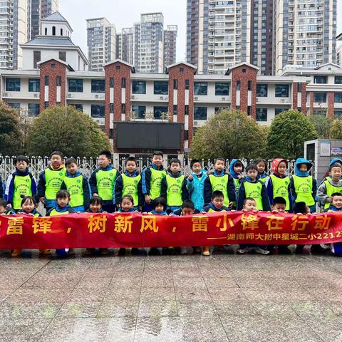 学雷锋，树新风，雷小锋在行动