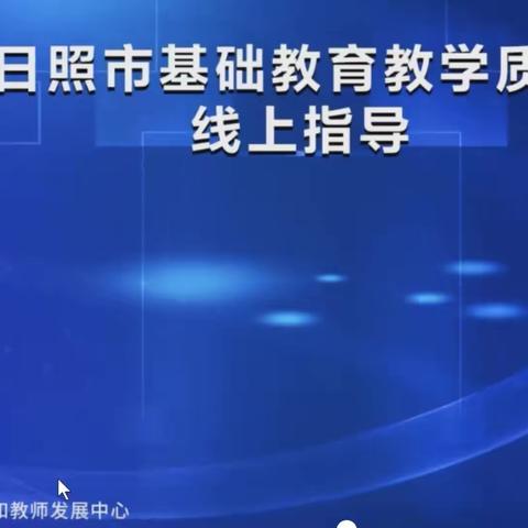 日照市东港区基础教育质量提升项目的第二次在线指导