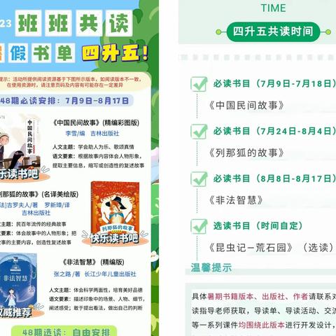 书香润暑假 阅读伴成长——济宁市和平街小学四年级二班暑假班班共读活动