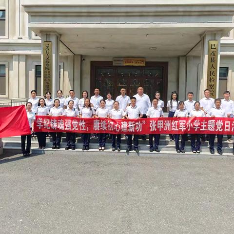 “学纪铸魂强党性，赓续初心建新功”张甲洲红军小学主题党日活动