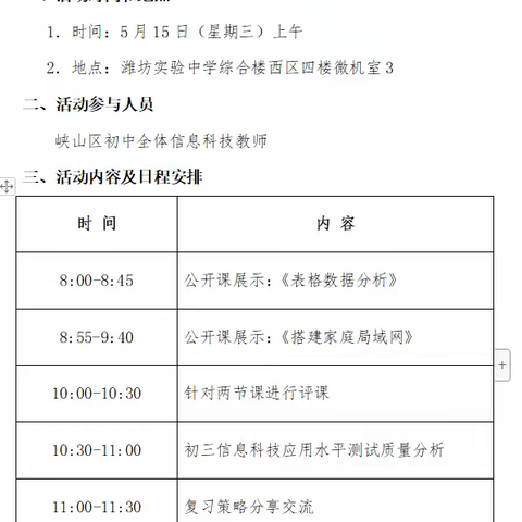 共评 共研 共成长——峡山区初中信息科技应用水平考试质量分析暨教学策略研讨会