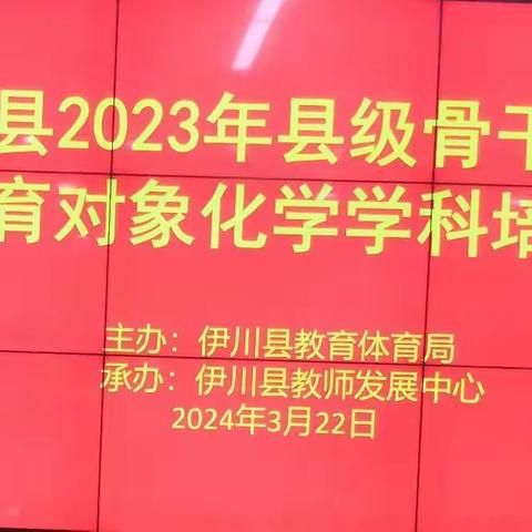 专家引领指方向，勠力同心共成长————伊川县2023年骨干教师培育对象化学学科培训纪实