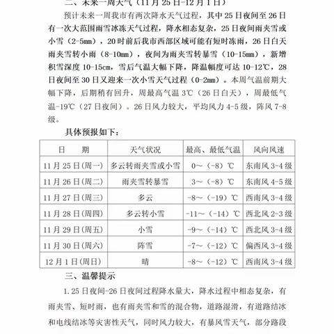 黎明中心小学校暴风雪极端天气安全防范温馨提示