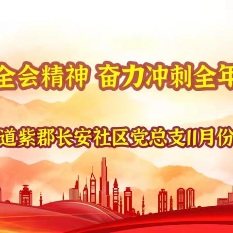 学深悟透全会精神 奋力冲刺全年目标任务——长延堡街道紫郡长安社区党总支开展11月份主题党日活动