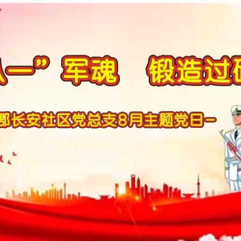 传承“八一”军魂 锻造过硬作风——长延堡街道紫郡长安社区党总支开展8月主题党日活动