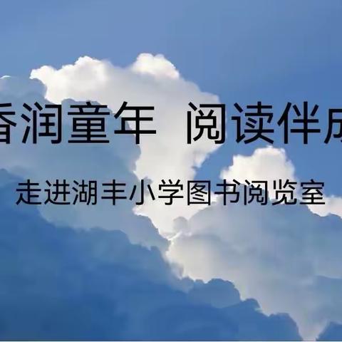 书香润童年  阅读伴成长——走进湖丰小学图书阅览室