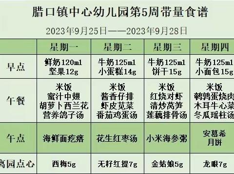 腊口镇中心幼儿园第六、七周