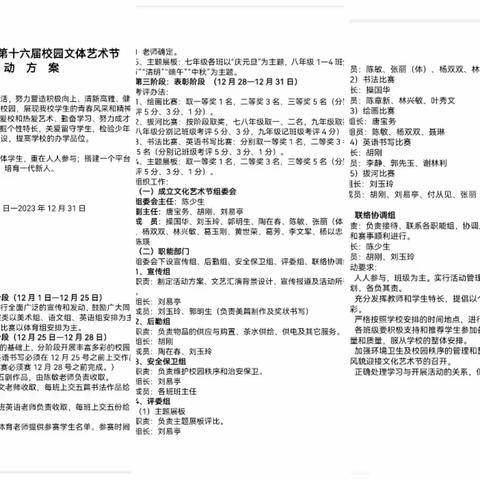 辞旧岁 迎新年——记白雀园一中第十六届校园文体艺术节活动剪影