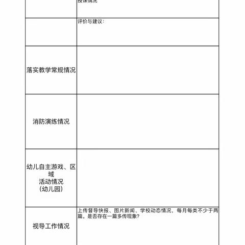 福泰华庭幼儿园十一月督导