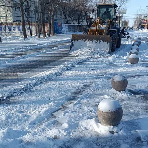 铲雪除冰保平安  情满校园暖人心