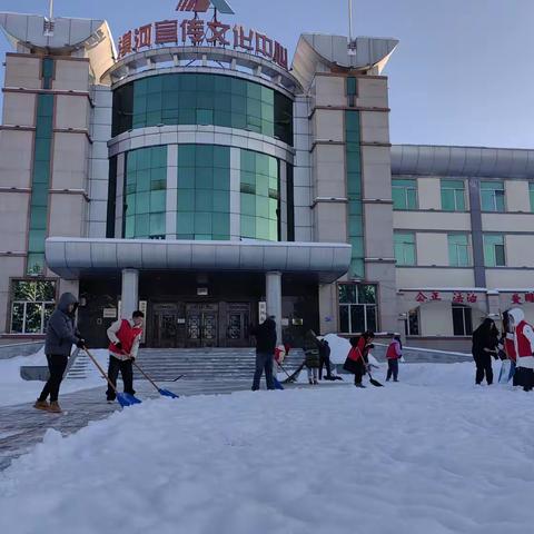 "共筑安全路--扫雪志愿活动"