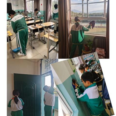 龙江中心学校开展期末校园大扫除活动简讯