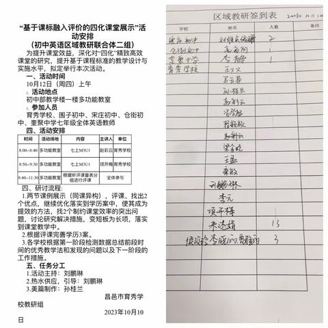 聚焦区域 “研”续成长 ——初中英语区域教研联合体二组活动纪实