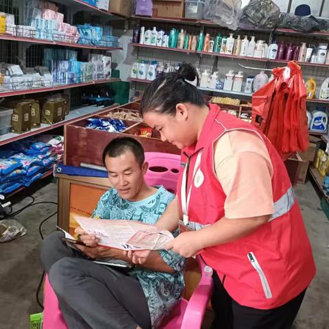 新龙镇新村网格员入户开展防范非法集资宣传